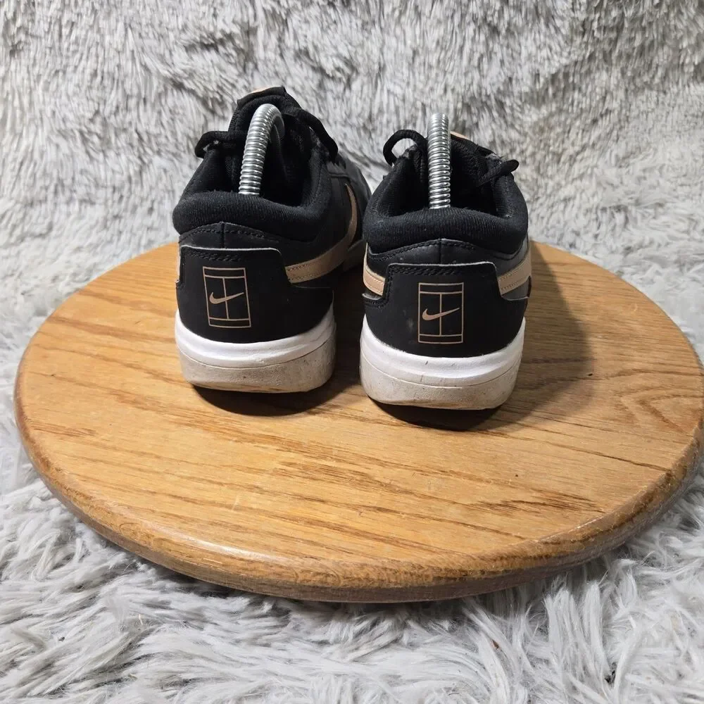 Nike Court Lite Athletic Sneakers Black Womens Size 9 Leather Mesh DV3279-001